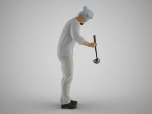 Cooking Man 3D Print Model