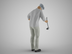 Cooking Man 3D Print Model