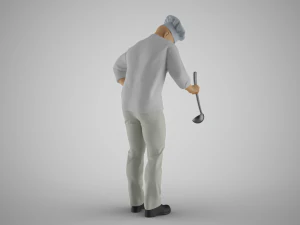 Cooking Man 3D Print Model