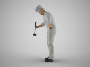 Cooking Man 3D Print Model