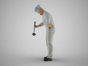 Cooking Man 3D Print Model