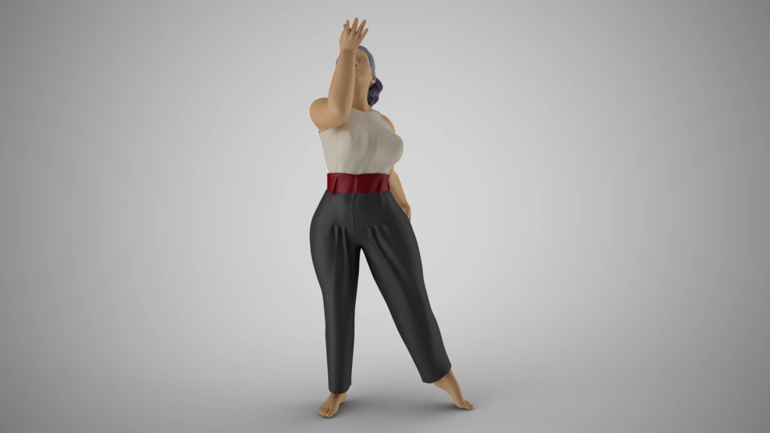 Woman Light as a Feather 3D Print Model .c4d .max .obj .3ds .fbx .stl .blend 