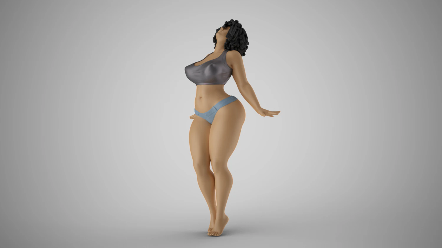 Soul Captive Woman 3D Print Model .c4d .max .obj .3ds .fbx .stl .blend 