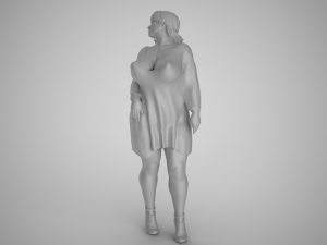 Reckless Heavy Woman 3D Print Model