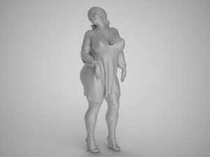 Reckless Heavy Woman 3D Print Model