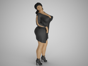 Reckless Heavy Woman 3D Print Model