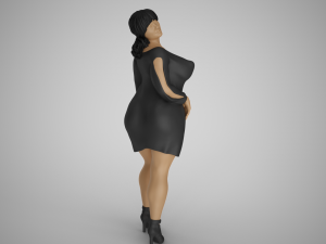 Reckless Heavy Woman 3D Print Model