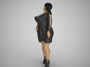 Reckless Heavy Woman 3D Print Model