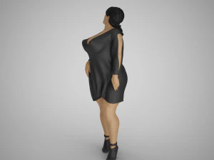 Reckless Heavy Woman 3D Print Model