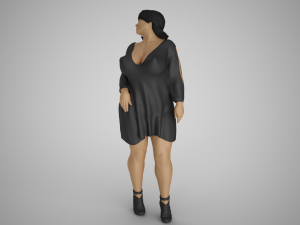 Reckless Heavy Woman 3D Print Model