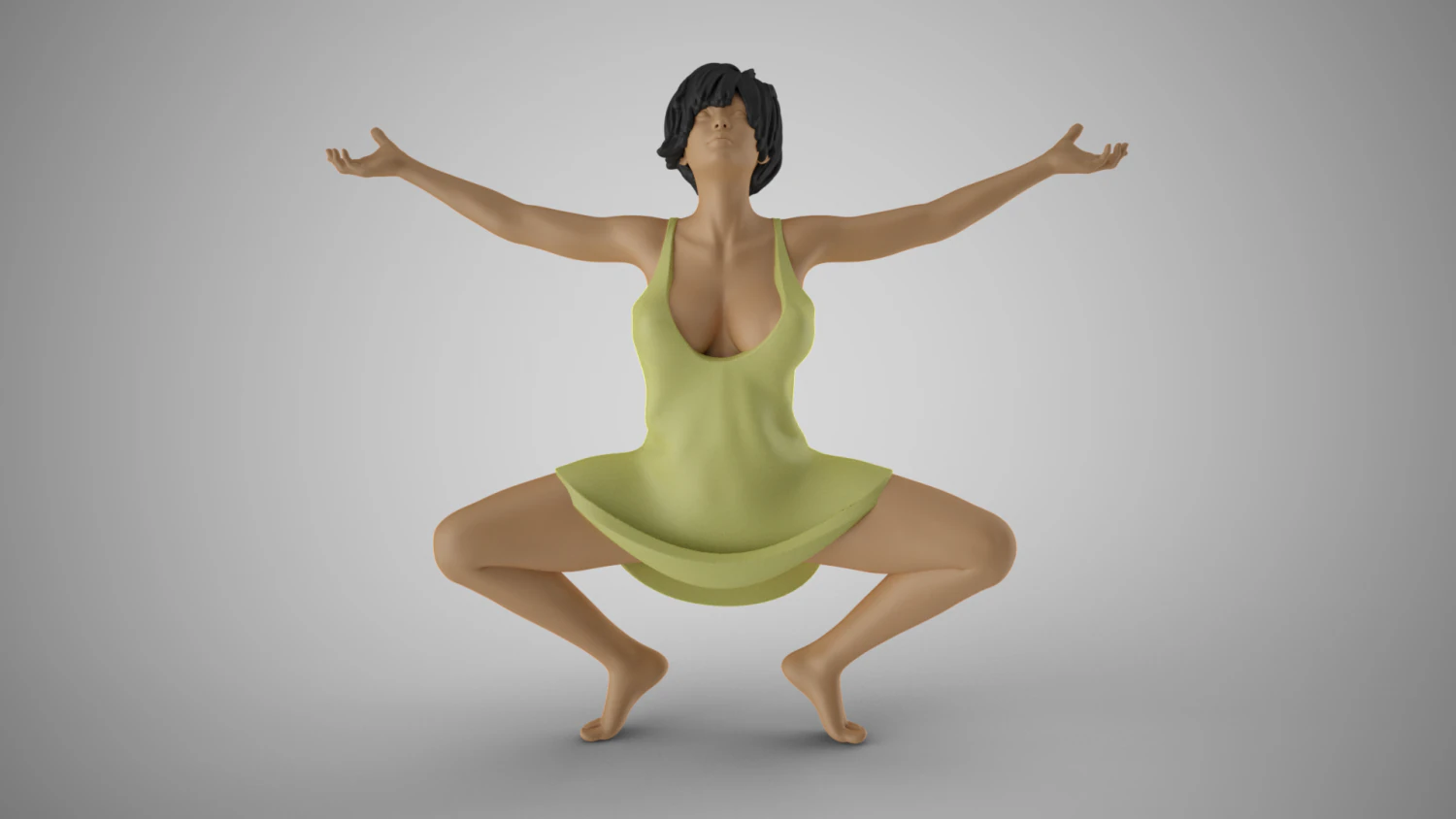 Liberated Woman 3D Print Model .c4d .max .obj .3ds .fbx .stl .blend