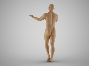 Man with Hands up Artistic Pose Modèles 3D en vedette