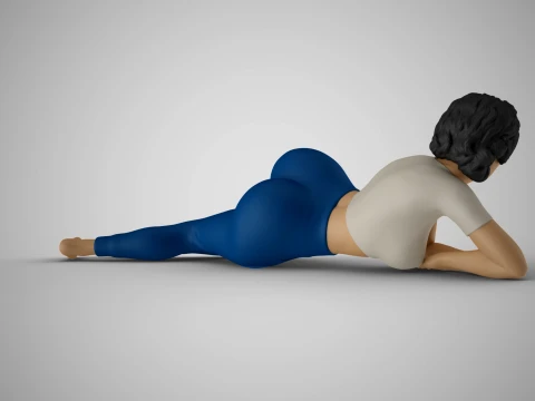 Woman Lying 3D Print Model
