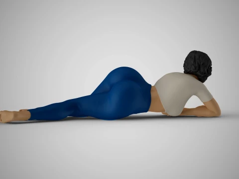 Woman Lying 3D Print Model