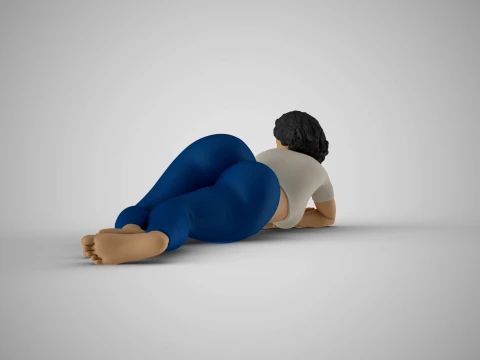 Woman Lying 3D Print Model