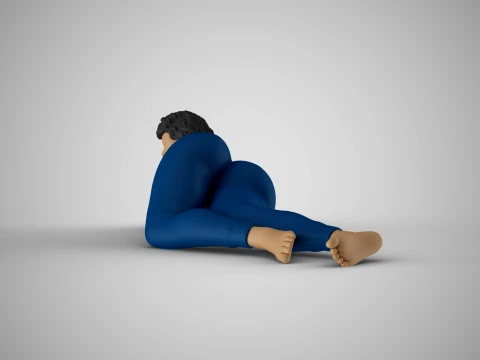 Woman Lying 3D Print Model