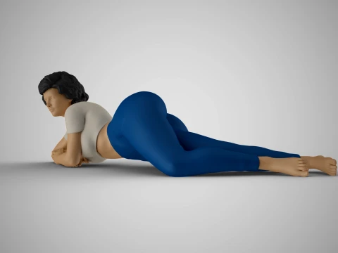 Woman Lying 3D Print Model