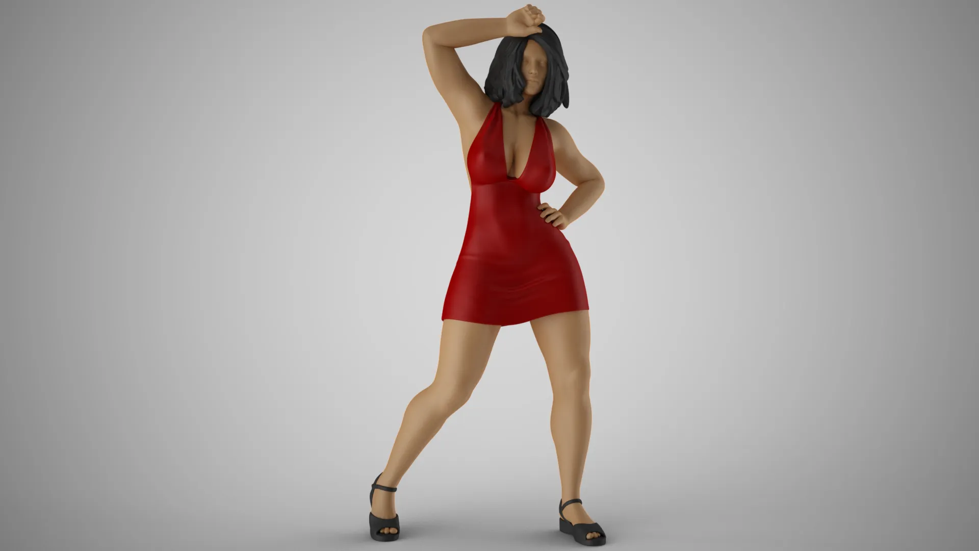 Admire Her Beauty 2 3D Print Model .c4d .max .obj .3ds .fbx .stl .blend