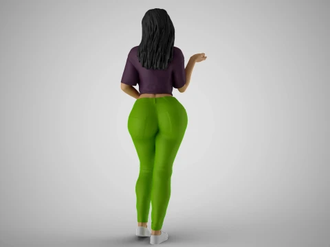 Surprised Girl 3D Print Model