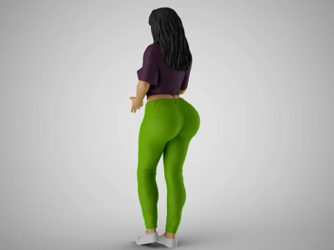 Surprised Girl 3D Print Model