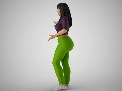 Surprised Girl 3D Print Model