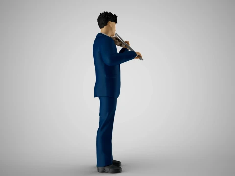 Violinist Man 3D Print Model