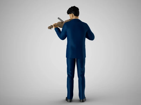 Violinist Man 3D Print Model