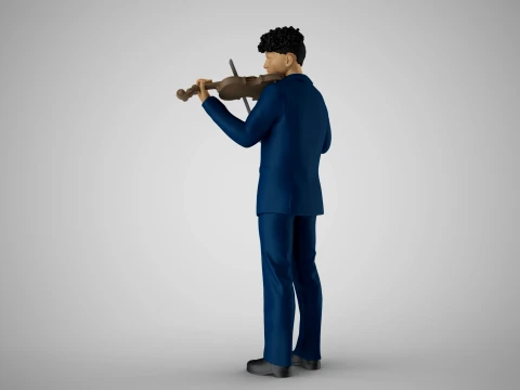 Violinist Man 3D Print Model