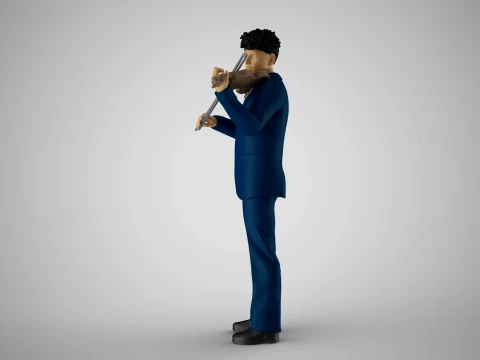 Violinist Man 3D Print Model