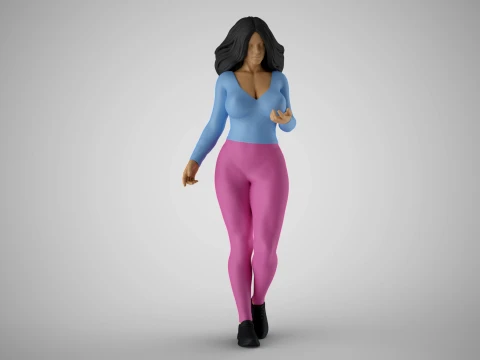 Fille exprimant ses id&eacute;es Modèles 3D en vedette