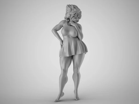 スワンキーガール 3Dプリントモデル
