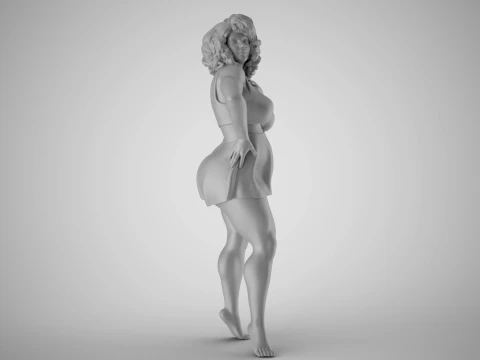 スワンキーガール 3Dプリントモデル