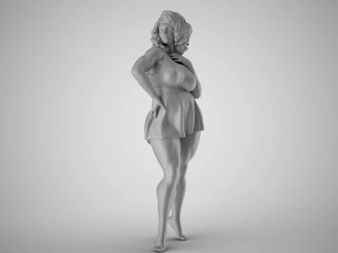 スワンキーガール 3Dプリントモデル