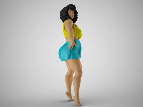 スワンキーガール 3Dプリントモデル