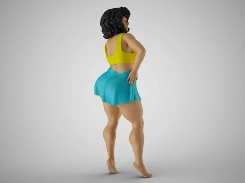 スワンキーガール 3Dプリントモデル