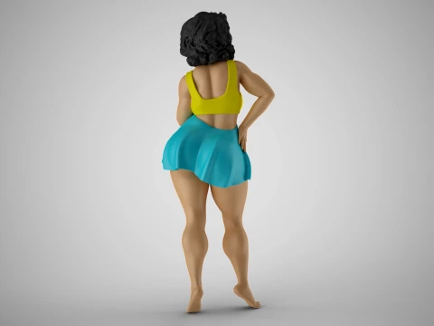 スワンキーガール 3Dプリントモデル