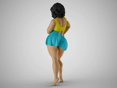 スワンキーガール 3Dプリントモデル