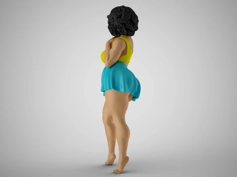 スワンキーガール 3Dプリントモデル