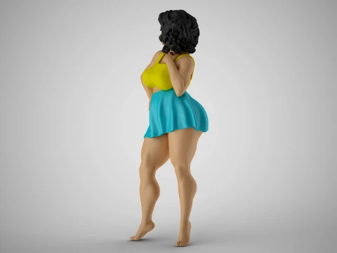スワンキーガール 3Dプリントモデル