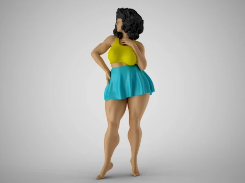 スワンキーガール 3Dプリントモデル