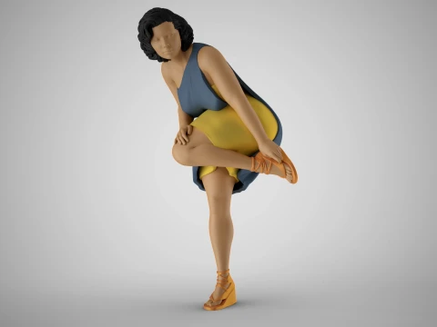 Femme sur talon Modèles 3D en vedette
