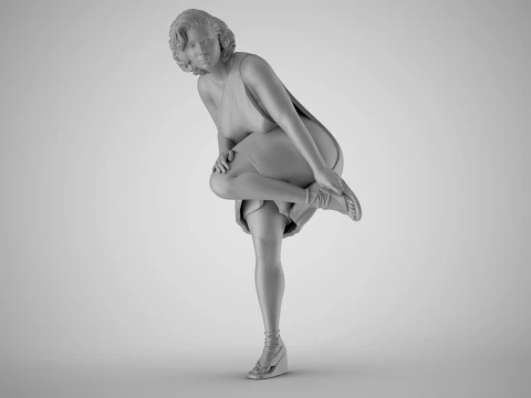 Woman on Heel 3D Print Model