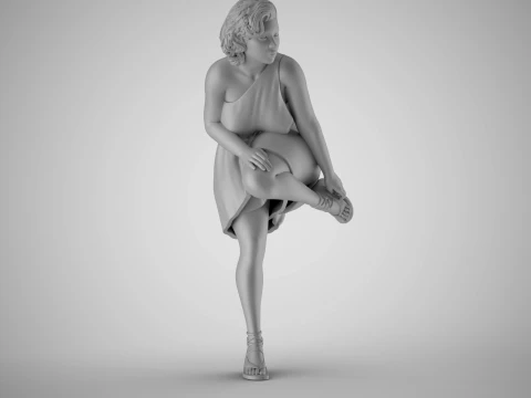Woman on Heel 3D Print Model