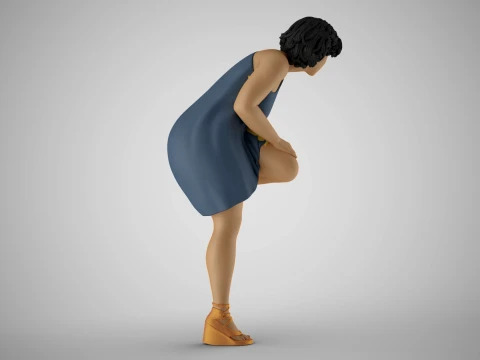 Woman on Heel 3D Print Model