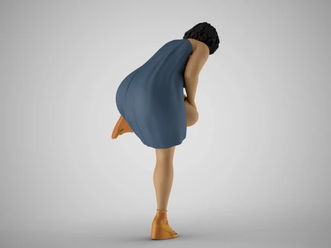 Woman on Heel 3D Print Model