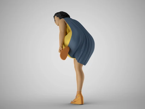 Woman on Heel 3D Print Model