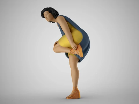 Woman on Heel 3D Print Model