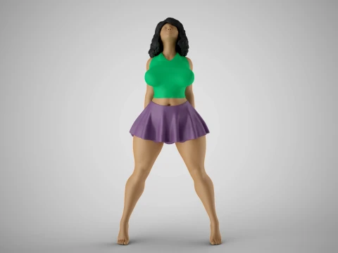 Une fille s'élève vers le péché Modèles 3D en vedette