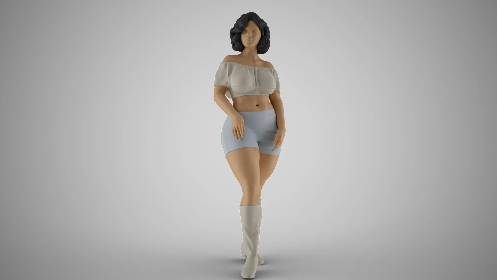 Coquet Girl 2 3D Print Model .c4d .max .obj .3ds .fbx .stl .blend 