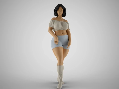 Fille coquette 2 Modèles 3D en vedette